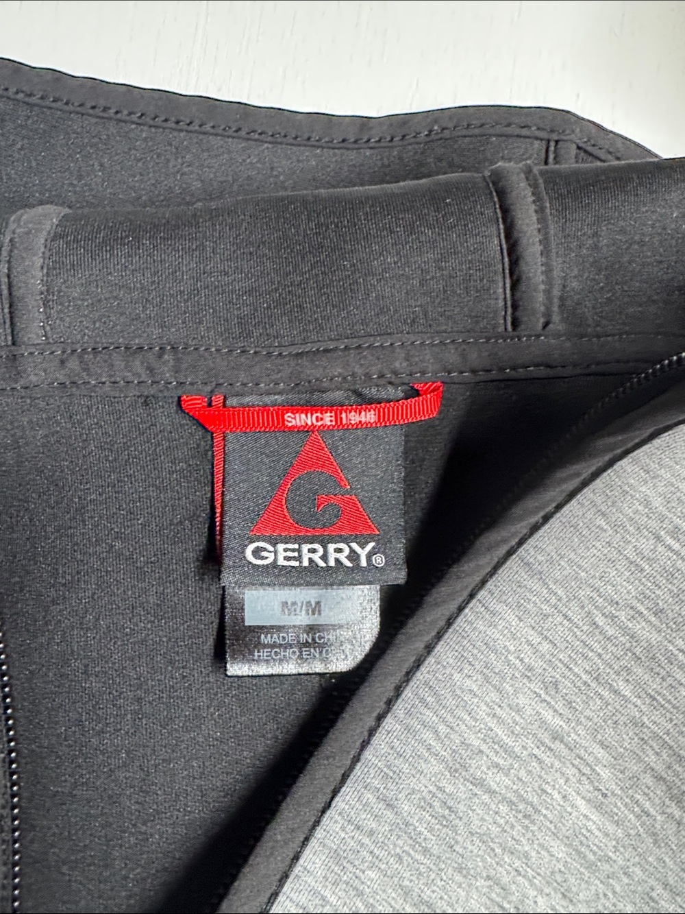 Gerry Gray Sleeveless Hooded Vest with Black Trim